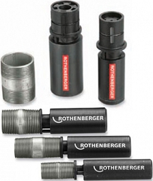 Использование набора ниппельспанеров для изготовления сгонов Rothenberger Nippel Max Set 1/2"-3/4"-1"-1 1/4"-1 1/2"