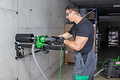 Применение дрелей для сухого алмазного бурения с микроударом Eibenstock ESD 162 Применение дрелей для сухого алмазного бурения с микроударом Eibenstock ESD 162