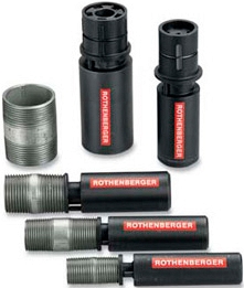 Применение набора ниппельспанеров для изготовления сгонов Rothenberger Nippel Max Set 1/2"-3/4"-1"-1 1/4"-1 1/2"