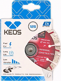 Упаковка диска алмазного сегментного Keos Universal Construction 125 мм